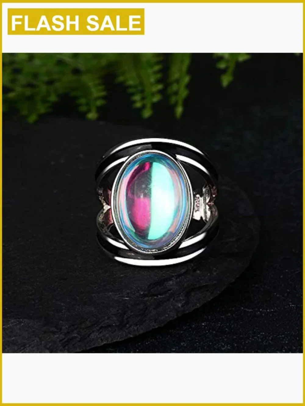 Vintage Silver Moonstone Ring Wedding Bridal Jewelry US 6